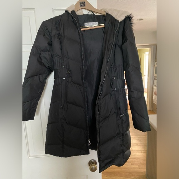 Black Parka Coat - Picture 2 of 5